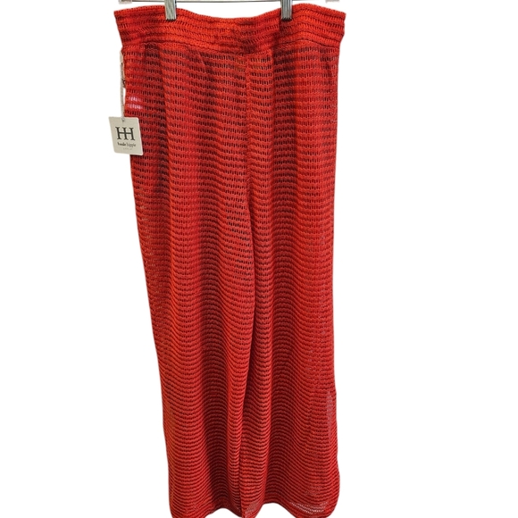 Haute Hippie Red Open Knit Cover-up Pant NEW - Picture 4 of 6
